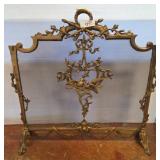 Ornate Brass Fireplace Screen, 30ï¿½28 Inches