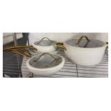 Thyme & Table 4-Piece White Cookware Set