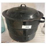 Speckled Enamel Canning Pot With Lid
