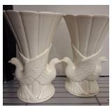 Ceramic Vases with Doved Motif