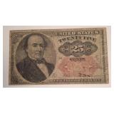1863 Fractional Currency 25 Cents Note