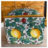 Italian Hand-Painted Ceramic Lidded Box