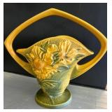 Roseville Pottery Peony Double-Handled Vase
