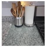 Kitchen Utensils, Holder, and Paper Towel Stand