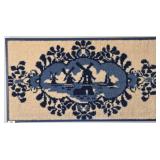 Rectangular 57x30 Carpet in Blue and Beige