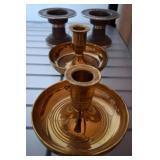 Brass and Pewter Candle Holders