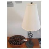 Black Metal Table Lamp With 28-Inch Height