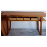 Wood Console Table with Four Removable Trays
