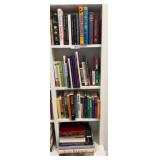 Bookshelf with Mixed Hardcover and Paperback Books