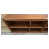 Wood Bookshelf Unit with Divided Shelves