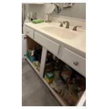 Bathroom Items and Storage Cabinet Lot