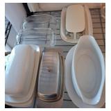 Butter Dishes and Gravy Boat Set