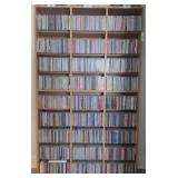 Wooden Media CD Storage Rack 37x7x61 Inches