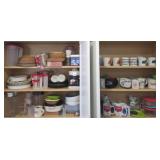 Contents of Upper Kitchen Cabinets