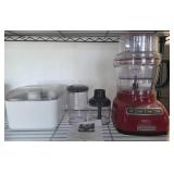 KitchenAid Red Food Processor with Accessories