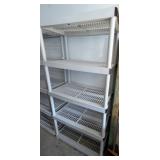 Plastic Shelving Unit, 36x18x72 Inches