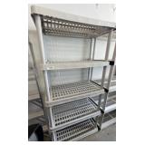 Gray Plastic Shelving Unit, 36x18x72