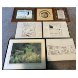 Framed Art Prints and Comic Strips Collection