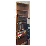 Wood Cabinet with 5 Shelves, 30x11x83 Inches
