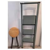 Folding Wooden Stool and Frontgate 3-Step Ladder