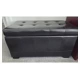 Black Tufted Storage Ottoman
