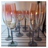Pink-Tinted Stemware Glasses