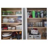 Kitchen Cabinet Items - Glassware & Containers