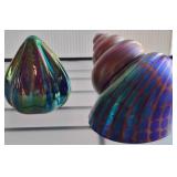 Iridescent Glass Seashell Figurines, Schuster Stud