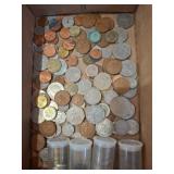 World Coins with Storage Tubes