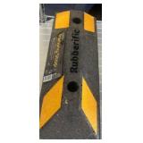 Rubberific Parking Stop with Yellow Markings
