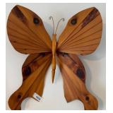 Handcrafted Wood Butterfly Wall Sculpture