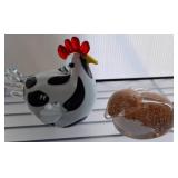 Two Glass Animal Figures, One by Selkirk Glass