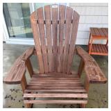 Wooden Adirondack-Style Outdoor Chair