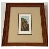 Framed Print Depicting Lighthouse on Cliff