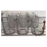 12 Clear Glass Coffee Mugs
