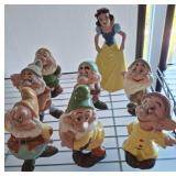Snow White and Seven Dwarfs Ceramic Figurines