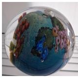 Signed Murano Millefiori Glass Paperweight