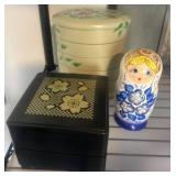 Jewelry, Boxes, and Russian Nesting Doll