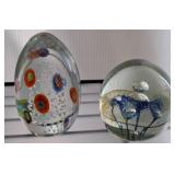 Two Art Glass Paperweights