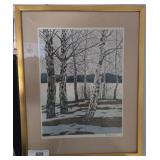 Signed Print of Winter Scene, 105/360