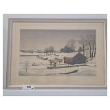 Framed Winter Scene Print, 314/360