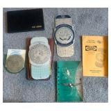 Vintage Flight Computers and Manuals Lot