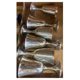 Seven Silver-Plated Goblets