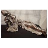 Silver-Tone Buddha Statue Set of Two