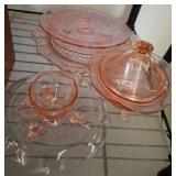 Fostoria Fairfax Pink Depression Glass Lot
