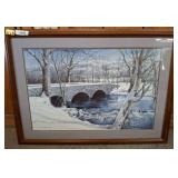 Framed Dan Campanelli Winter Scene Print w13