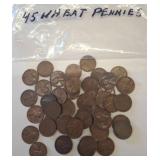 Bag of 45 Wheat Pennies