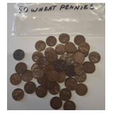 Bag of 50 Wheat Pennies