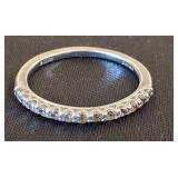 Size 9 Sterling Ring with Decorative Band