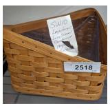 Longaberger Low Basket With Lid and Inserts